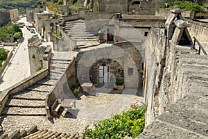 European Capital of CultureÂ in 2019 year, panoramic view on ancient city of Matera, capital of Basilicata, Southern Italy in ear